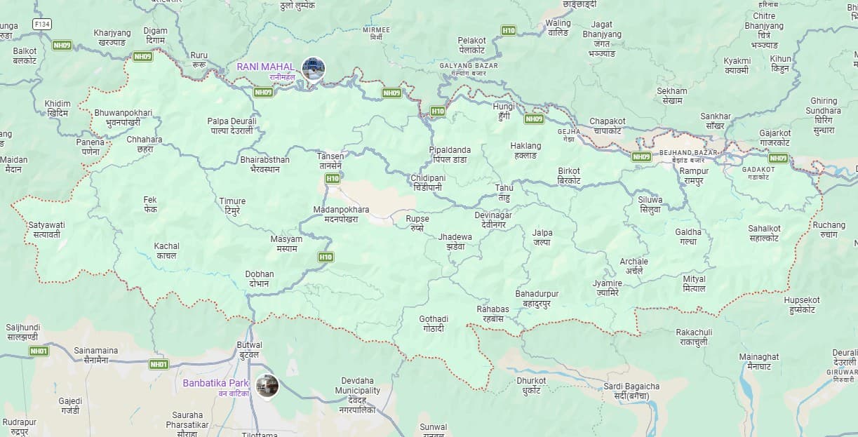 पाल्पामा पहिरोमा परी दुई जनाको मृत्यु, तीन बेपत्ता